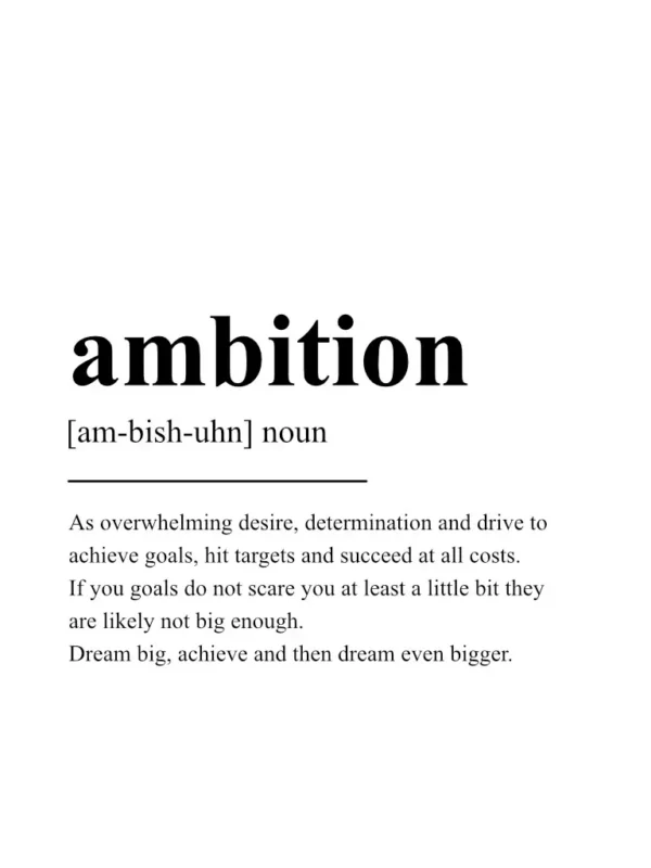 Ambition Poster – Definition Posters – Wall Art