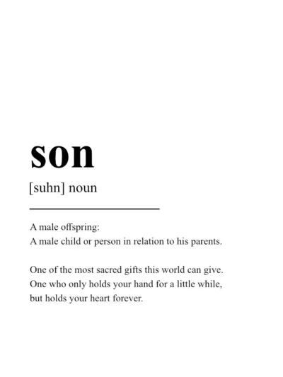 Son Poster - Definition Posters - Wall Art