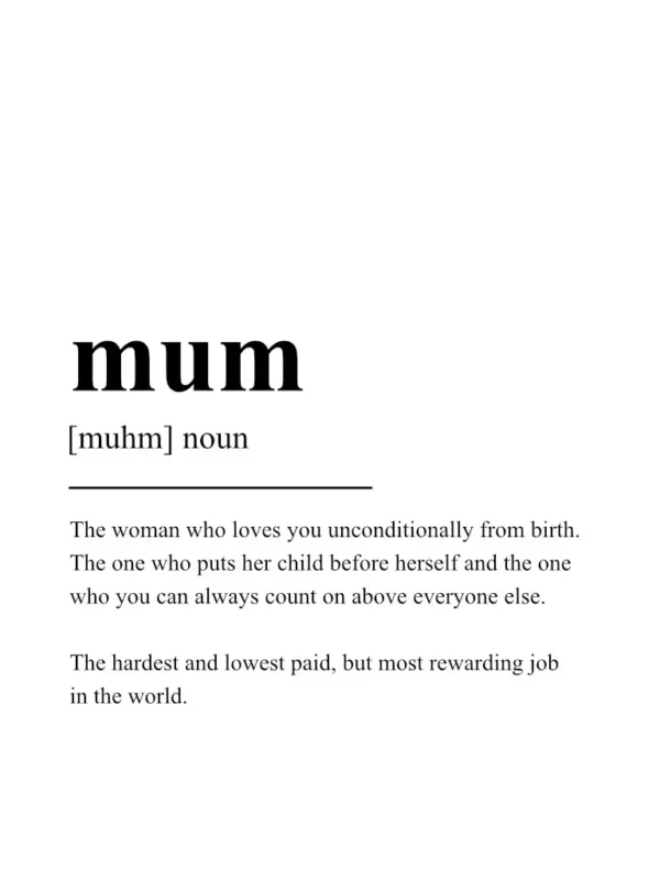 Mum Poster – Definition Posters – Wall Art
