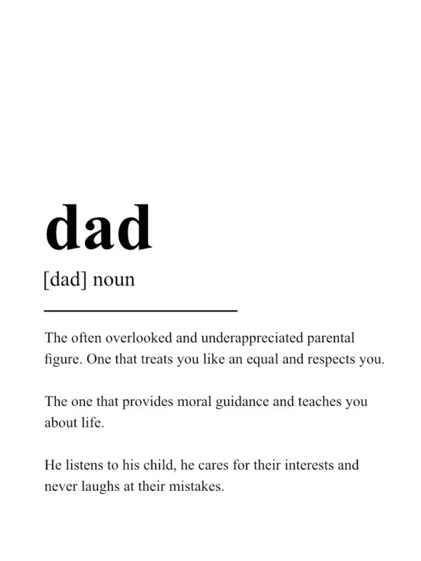 Dad Poster – Definition Posters – Wall Art