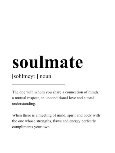 Soulmate Poster - Definition Posters - Wall Art