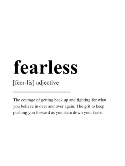 Fearless Poster - Definition Posters - Wall Art