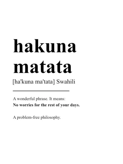 Hakuna Matata Poster - Definition Posters - Wall Art