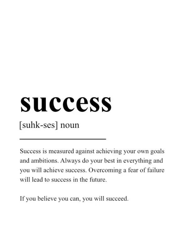 Success Poster – Definition Posters – Wall Art
