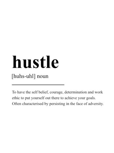 Hustle Poster - Definition Posters - Wall Art