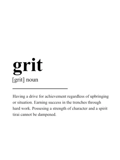 Grit Poster - Definition Posters - Wall Art
