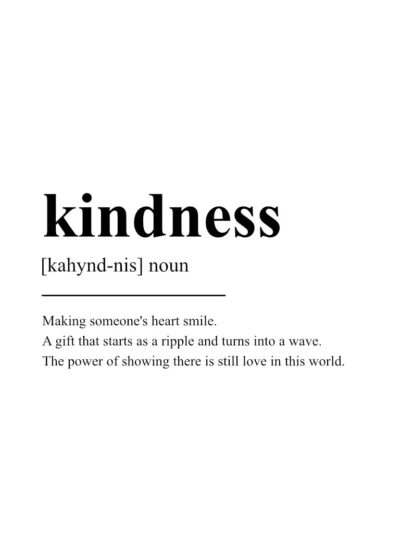 Kindness Poster - Definition Posters - Wall Art