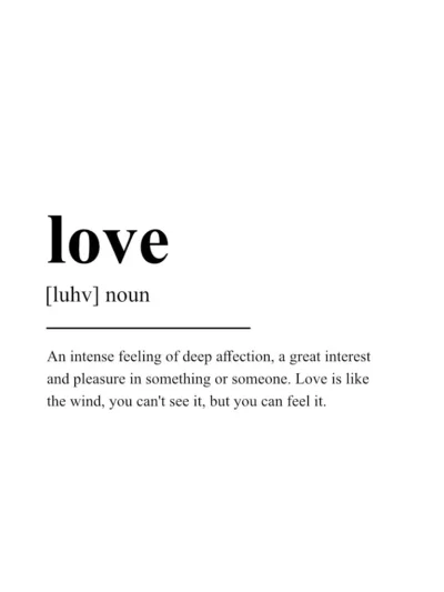 Love Poster - Definition Posters - Wall Art