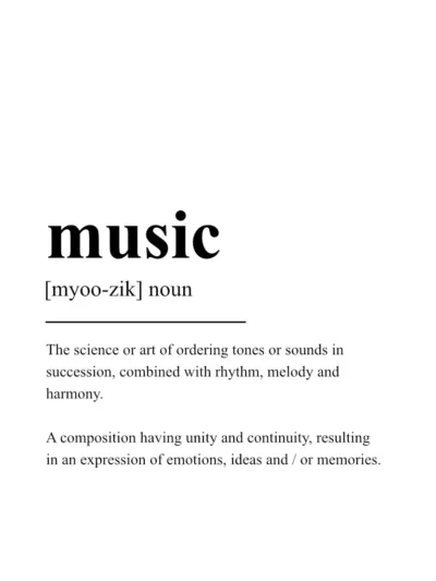 Music Poster - Definition Posters - Wall Art