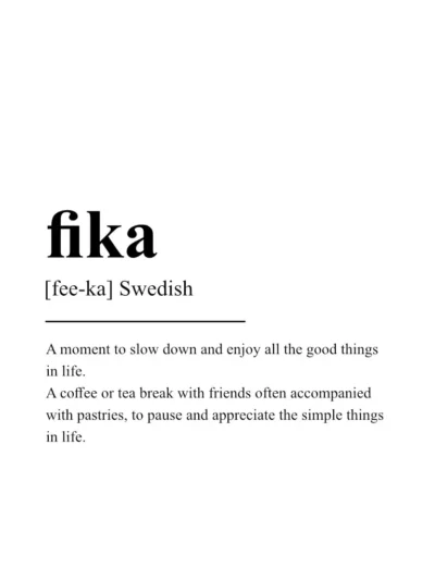 Fika Poster - Definition Posters - Wall Art