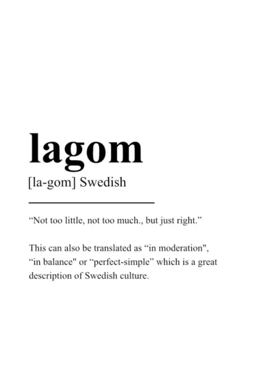 Lagom Poster - Definition Posters - Wall Art