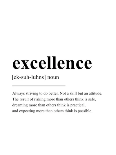 Excellence Poster - Definition Posters - Wall Art