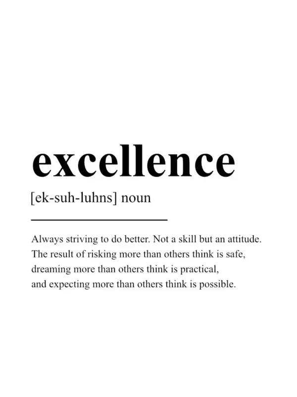 Excellence Poster – Definition Posters – Wall Art