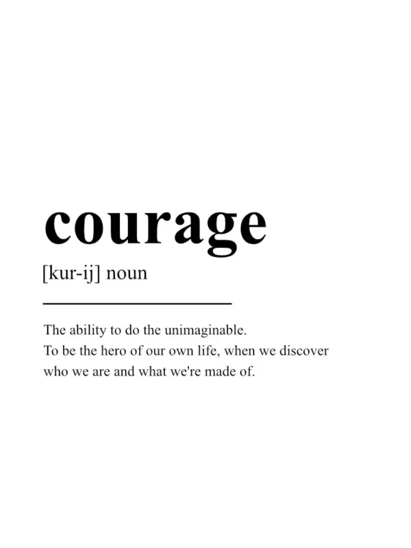 Courage Poster – Definition Posters – Wall Art