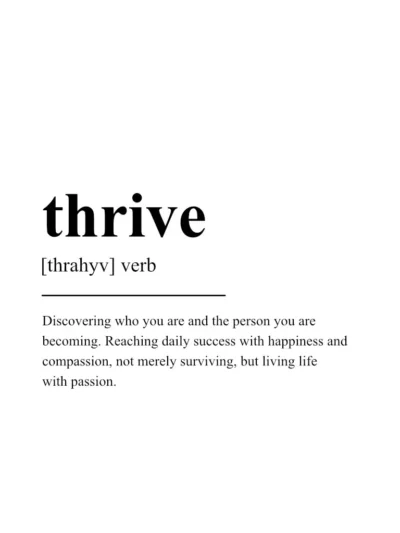 Thrive Poster - Definition Posters - Wall Art