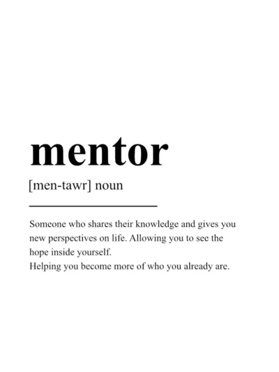 Mentor Poster - Definition Posters - Wall Art