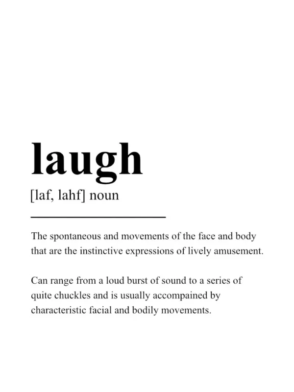 Laugh Poster – Definition Posters – Wall Art