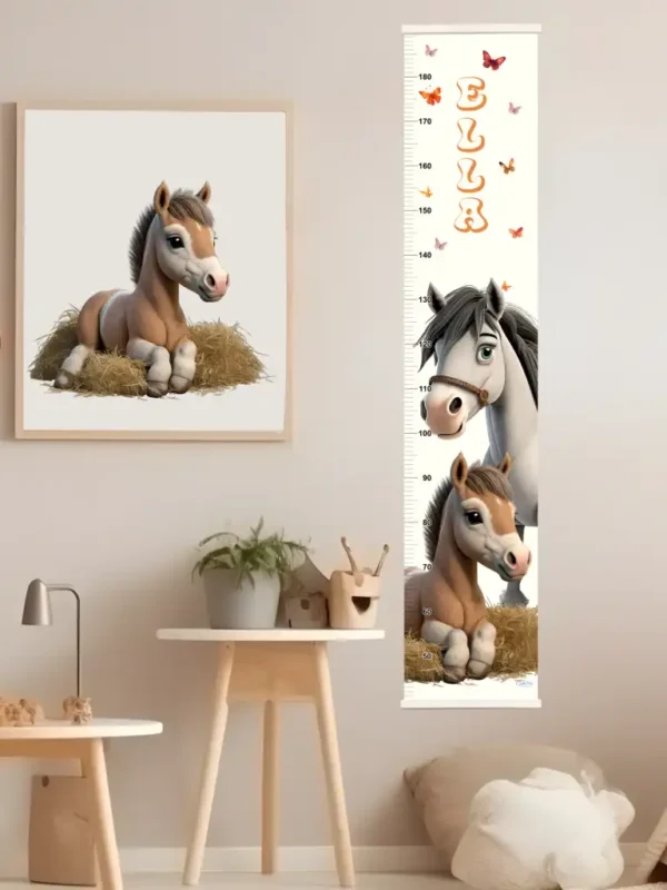 Mätsticka för barn med namn – Hästar