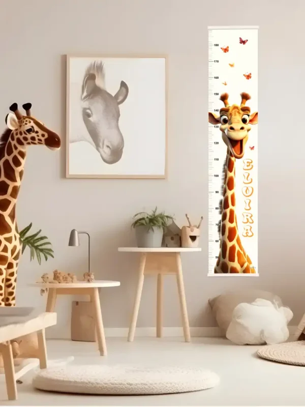 Mätsticka för barn med namn – Giraff utan bilder