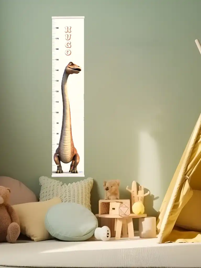 Mätsticka för barn med namn brachiosaurus