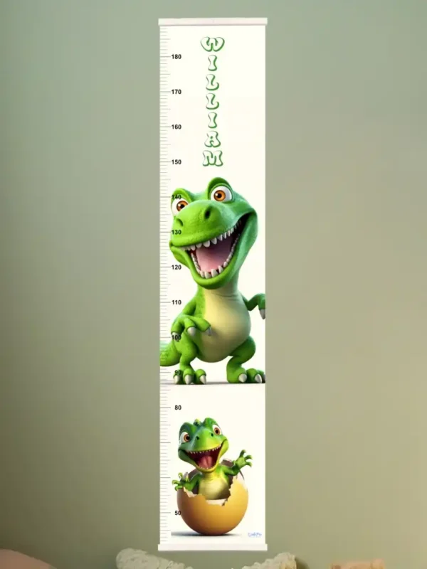Mätsticka för barn med namn – T-rex utan bilder