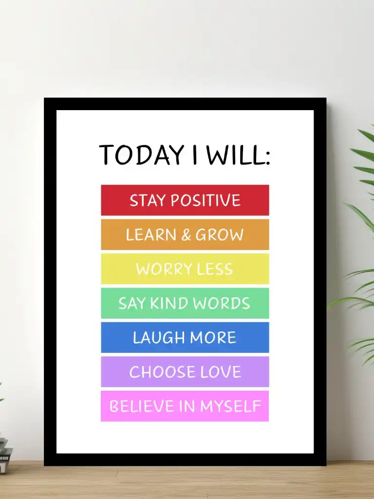 Today I will positive poster