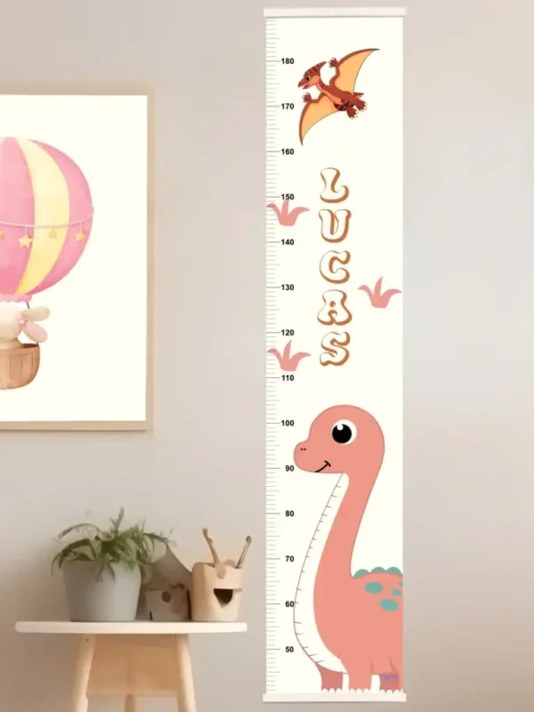 Mätsticka för barn med namn – Dinosaurier 1