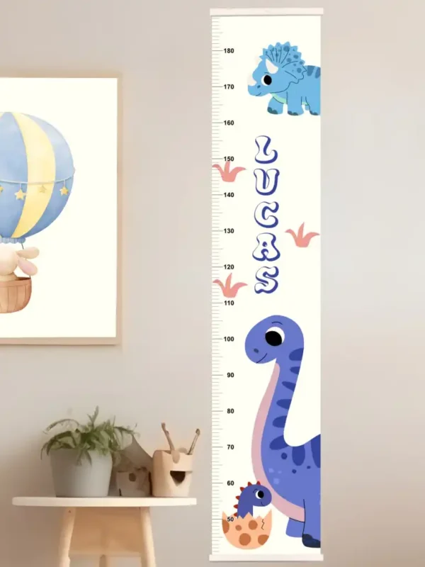 Mätsticka för barn med namn – Dinosaurier 2