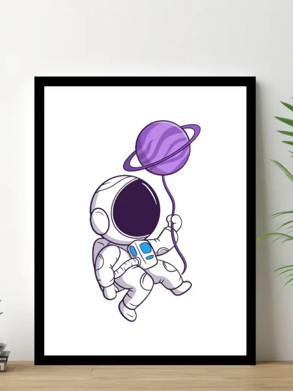 Barnposter med namn – Barntavlor – Astronaut i rymden