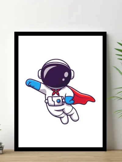 Barnposter med/utan namn - barntavlor, barn posters tavla barnrum - Astronaut Hjälte