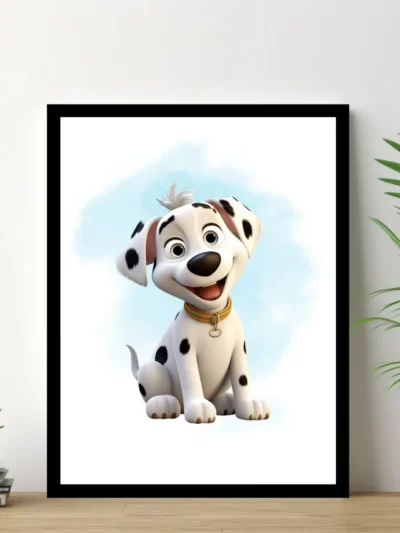 Barnposter med namn - Poster för barnrum - Dalmata hund